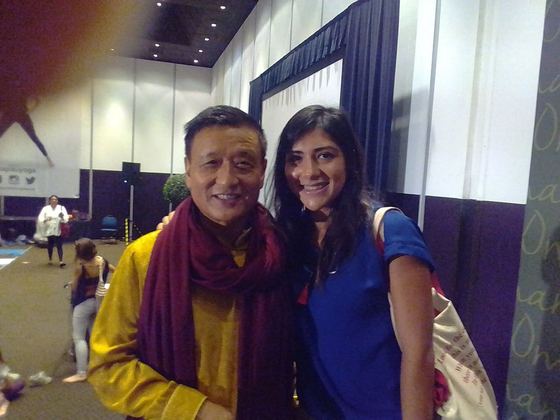 Con mi maestro Lama Tenzin Wangyal Rinponche, en México. Here with my teacher Lama Tenzin Wangyal Rinponche, in México.